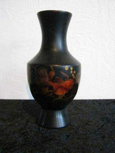 Sehr schöne holzvase - schöne, koi