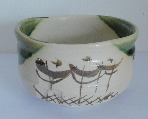 Keramik schale beige mit - keramik,