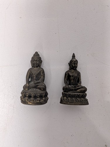 Buddha miniatur bronze - 2x,