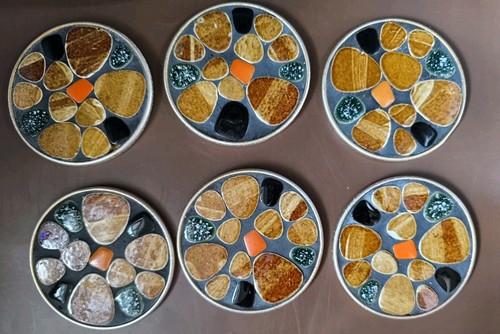 Mosaikteller set vermutlich - 6,