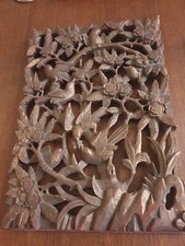 Japanisches Holz Relief