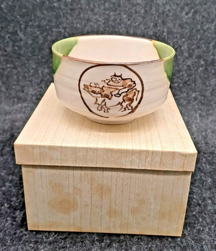 Oribe chawan japan - ao-oribe,