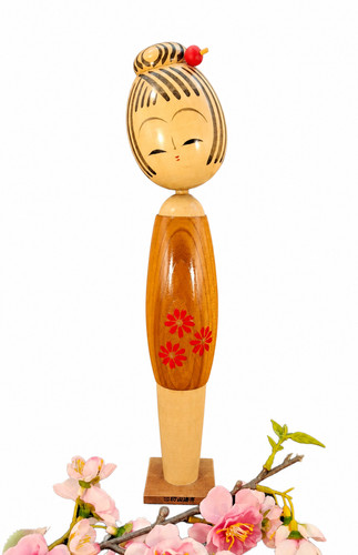 Japanische kokeshi holzpuppe - kokeshi,