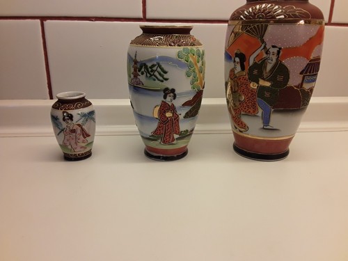 Asiatische satsuma vase - 3, x
