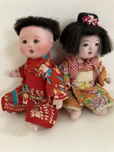Zwei kleine gofun puppen aus - kleine,