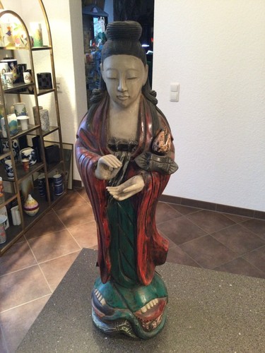 Geisha holzfiguren figur - geisha,