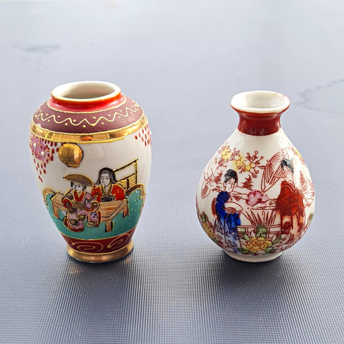 Japanische miniaturvasen - 2x,